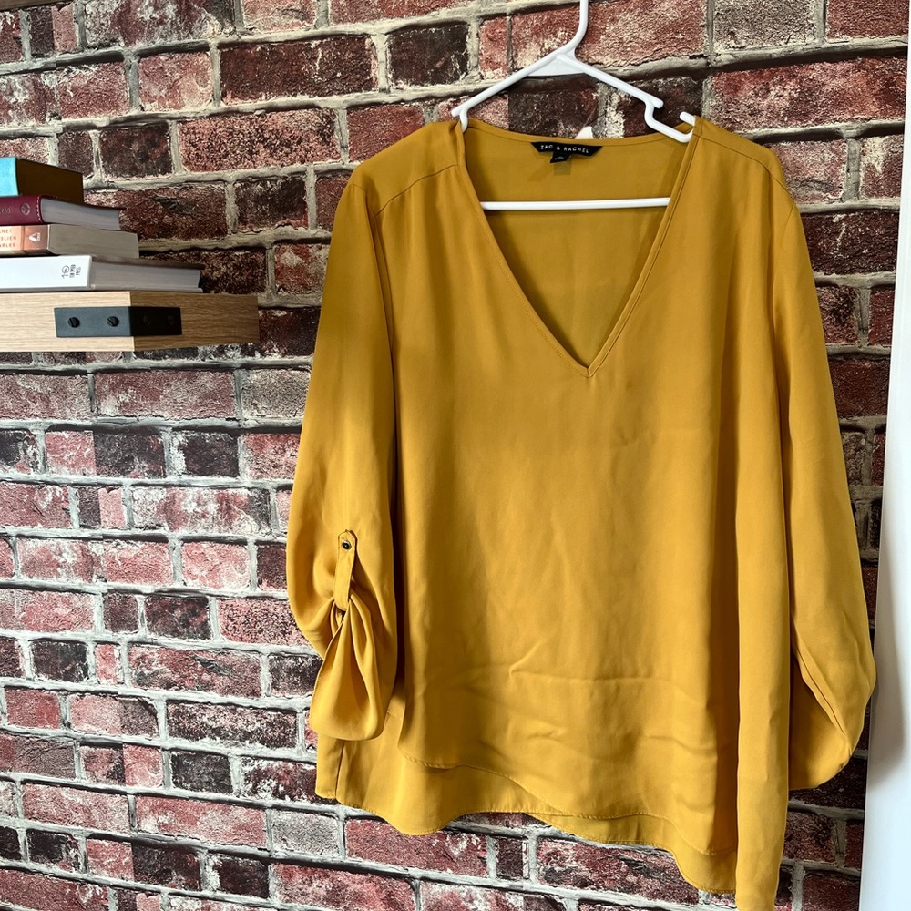 Zac & Rachel XL Mustard Blouse